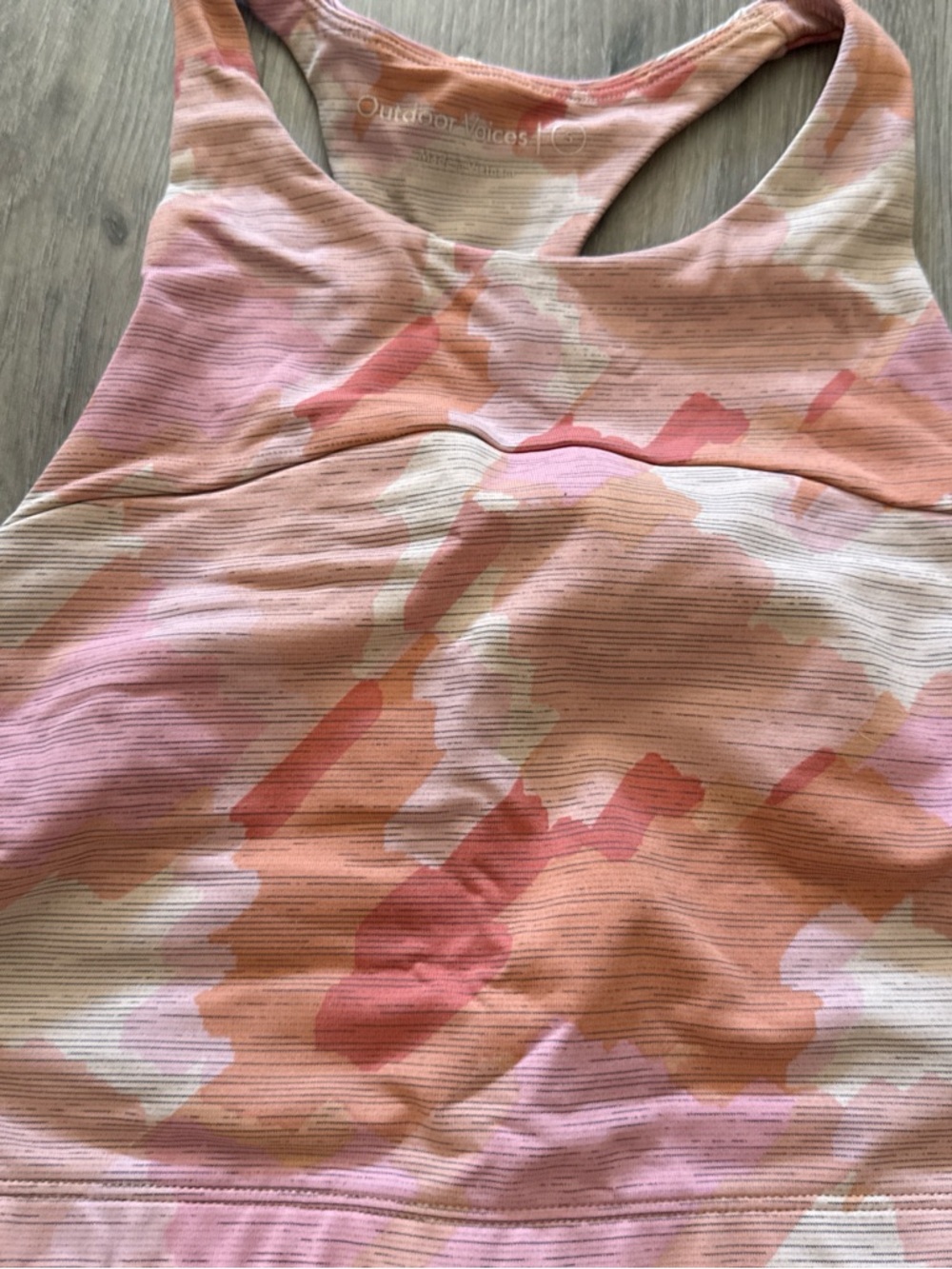 Outdoor Voices Set: Peach Leggings with pink and peach crop tank (built in bra) - Picture 2 of 8